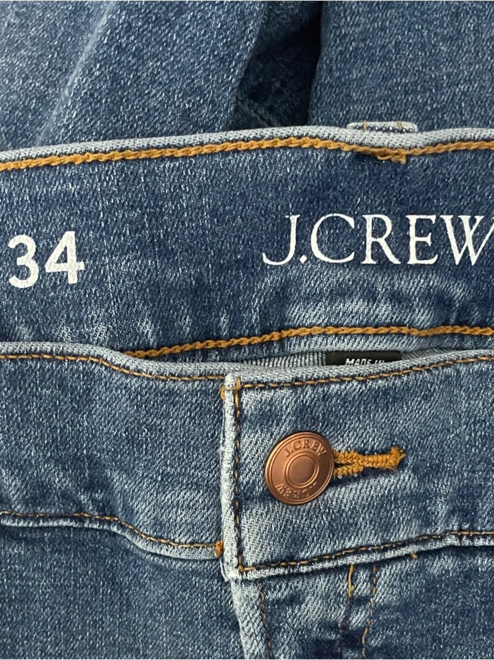 J. Crew Toothpick Jeans Women's 34 High Rise Bluebell Wash BP391 Stretch Denim